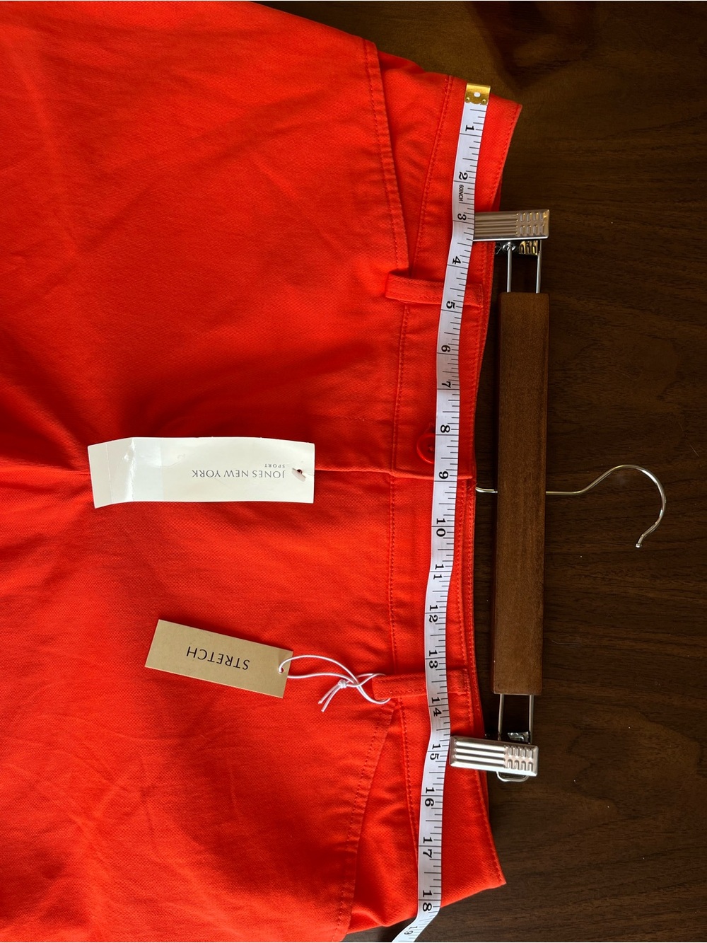 Jones New York stretch mid-rise orange shorts - Picture 5 of 6